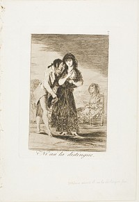 Even Thus he Cannot Make Her Out, plate seven from Los Caprichos by Francisco José de Goya y Lucientes