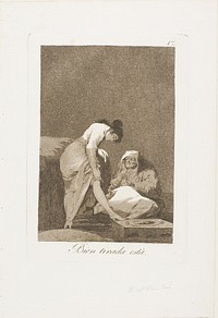 It is Nicely Stretched, plate 17 from Los Caprichos by Francisco José de Goya y Lucientes
