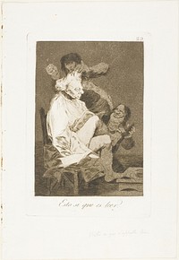 That certainly is being able to read, plate 29 from Los Caprichos by Francisco José de Goya y Lucientes