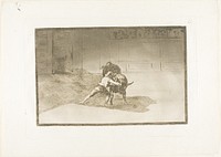 The Famous Martincho Places the Banderillas, Playing the Bull with the Movement of his Body, plate 15 from The Art of Bullfighting by Francisco José de Goya y Lucientes