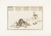 They Loose Dogs on the Bull, plate 25 from The Art of Bullfighting by Francisco José de Goya y Lucientes