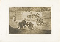 Pepe Illo making the pass of the 'recorte', plate 29 from The Art of Bullfighting by Francisco José de Goya y Lucientes