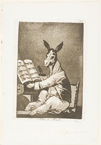 And So Was His Grandfather, plate 39 from Los Caprichos by Francisco José de Goya y Lucientes