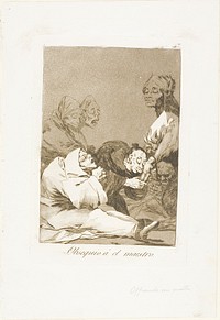 A Gift for the Master, plate 47 from Los Caprichos by Francisco José de Goya y Lucientes
