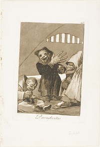Hobgoblins, plate 49 from Los Caprichos by Francisco José de Goya y Lucientes
