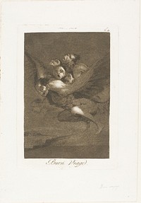 Bon voyage, plate 64 from Los Caprichos by Francisco José de Goya y Lucientes