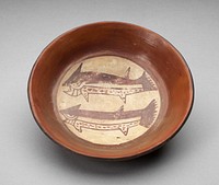 Plate Depicting a Pair of Sharks on its Interior by Nazca