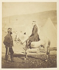 Sir Jas. York Scarlett (1799-1880), General, led Charge of Heavy Brigade, Balaclava (left); Edward Wm. Lowe (1820-1880), General (right); Taken at the Crimea by Roger Fenton