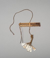 Balance-Beam Scale with Geometric Cut-out Motifs and String holding Shell Pendants by Nazca