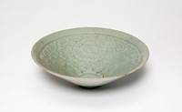 Conical Bowl with Peony Flowers