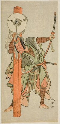 The Actor Ichikawa Danjuro V as Atomi no Ichii in the Play Miya-bashira Iwao no Butai, Performed at the Morita Theater in the Seventh Month, 1773 by Katsukawa Shunsho