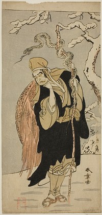 The Actor Ichimura Uzaemon IX as Aza-maru in the Play Yui Kanoko Date-zome Soga, Performed at the Ichimura Theater in the First Month, 1774 by Katsukawa Shunsho