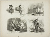 Sheet of Sketches by Denis Auguste Marie Raffet