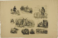 Sheet of Sketches by Denis Auguste Marie Raffet