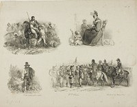 Sheet of Sketches by Denis Auguste Marie Raffet