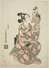 Sanogawa Ichimatsu I as a puppeteer by Ishikawa Toyonobu