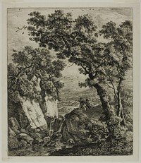 Tobias and the Angel, from Six Landscape Subjects from the Old Testament by Anthonie Waterloo