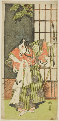 The Actor Otani Hiroji III as Kawazu no Saburo in the Play Myoto-giku Izu no Kisewata, Performed at the Ichimura Theater in the Eleventh Month, 1770 by Katsukawa Shunsho