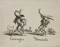 Cucorongna - Pernovalla, plate 2 from Balli di Sfessania by Jacques Callot