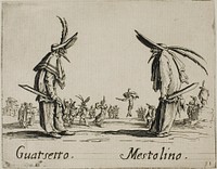 Guatsetto - Mestolino, plate 5 from Balli di Sfessania by Jacques Callot