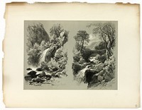 Lady Fall, Vale of Heath, and Fall on the Brent, from Picturesque Selections by James Duffield Harding