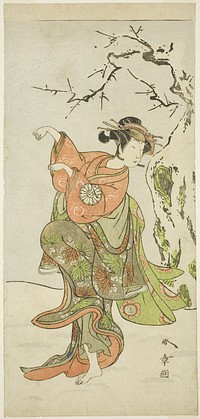 Actor Nakamura Noshio I as the Fox-Wife from Furui in “First Performance Day of the Izu Calendar” (“Izu-goyomi Shibai no Ganjitsu”) by Katsukawa Shunsho