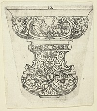 Plate 12, from twenty ornamental designs for goblets and beakers by Master A.P.