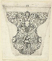 Plate 13, from twenty ornamental designs for goblets and beakers by Master A.P.