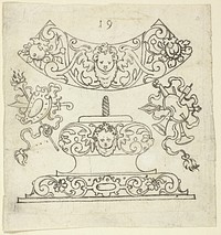 Plate 19, from XX Stuck zum (ornamental designs for goblets and beakers) by Master A.P.