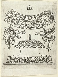 Plate 20, from XX Stuck zum (ornamental designs for goblets and beakers) by Master A.P.