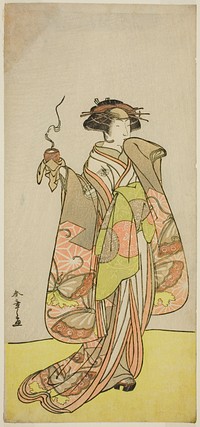 The Actor Ichikawa Monnosuke II as the Courtesan Kewaizaka no Shosho in the Play Sono Kyodai Fuji no Sugatami, Performed at the Morita Theater in the First Month, 1776 by Katsukawa Shunsho