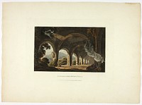 Stables of Meccena's Villa, plate eleven from the Ruins of Rome by M. Dubourg