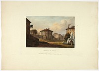 Temple of Vesta, plate nineteen from the Ruins of Rome by M. Dubourg