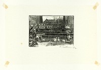 Plaster Unloaders, plate three from Le Long de la Seine et des Boulevards by Louis Auguste Lepère