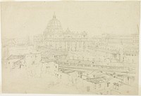 View of Saint Peter's in Rome by Jean Auguste Dominique Ingres