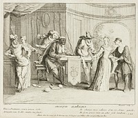 Plate from Livre de Scènes Comiques by Gabriel Huquier