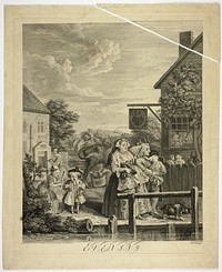 Evening, plate three from The Four Times of Day by Bernard Baron (Engraver)