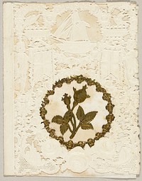 Untitled Valentine (Gold Flowers in a Wreath) by Thomas Wood