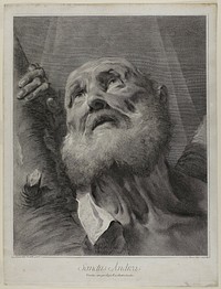 Saint Andrew, from The Holy Family and the Twelve Apostles by Giovanni Marco Pitteri