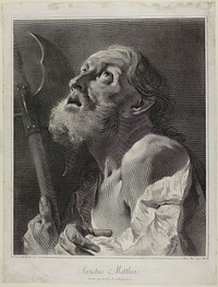 Saint Matthias, from The Holy Family and the Twelve Apostles by Giovanni Marco Pitteri