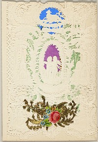 Untitled Valentine (Two Putti in a Wreath) by Esther Howland