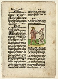 The Parable of the Unjust Steward from Plenarium, Plate 14 from Woodcuts from Books of the 15th Century by Unknown artist (Illustrator)