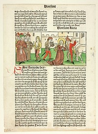 The Martyrdom of Saint Lucy from Heiligenleben, Sommerteil (Lives of the Saints, Summertime), Plate 20 from Woodcuts from Books of the 15th Century by Unknown artist (Illustrator)
