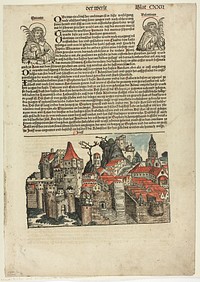 Geneva from Schedel Weltchronik (Schedel’s World History), Plate 22 from Woodcuts from Books of the 15th Century by Michel Wolgemut