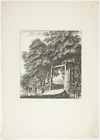 Fishing from a Window, plate three from Paysages Dédiés à M. Warelet by Salomon Gessner