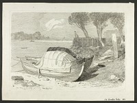 Shored Boats by Cornelius Varley