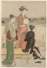 Summer Twilight on the Banks of the Sumida River by Torii Kiyonaga