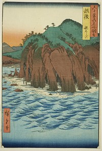 Echigo Province: Oyashirazu (Echigo, Oyashirazu), from the series "Famous Places in the Sixty-odd Provinces (Rokujuyoshu meisho zue)" by Utagawa Hiroshige