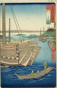 Nagato Province: Shimonoseki (Nagato, Shimonoseki), from the series "Famous Places in the Sixty-odd Provinces (Rokujuyoshu meisho zue)" by Utagawa Hiroshige