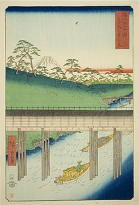 Ochanomizu in the Eastern Capital (Toto Ochanomizu), from the series "Thirty-six Views of Mount Fuji (Fuji sanjurokkei)" by Utagawa Hiroshige